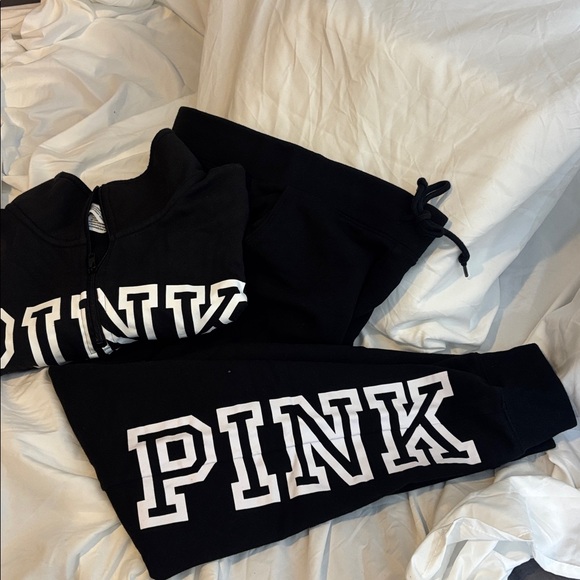 PINK Victoria's Secret Black Half-Zip Pullover - Picture 5 of 6